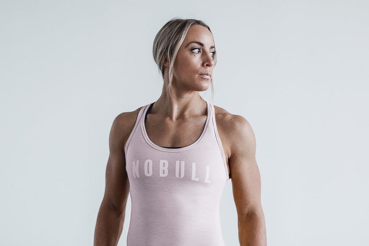 Nobull Racerback Women\'s Tank Tops Rose | Australia (GZ8591)